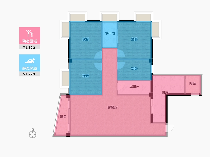 海南省-海口市-九九华府-112.66-户型库-动静分区