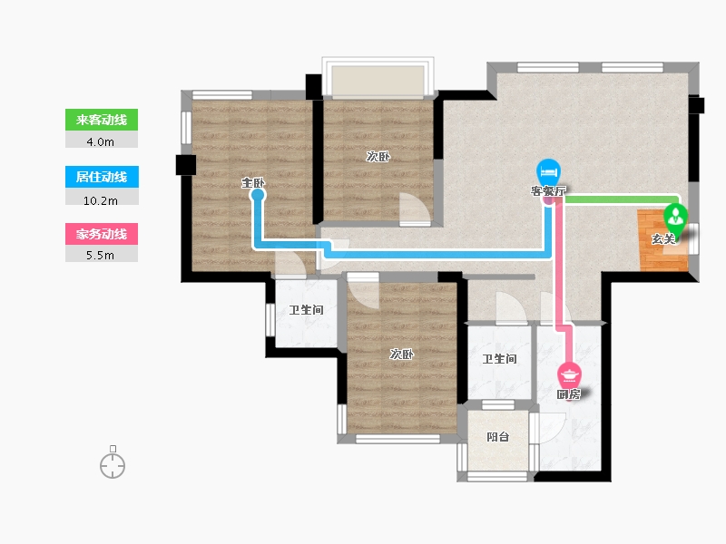 四川省-成都市-奥园棠�h府-84.57-户型库-动静线