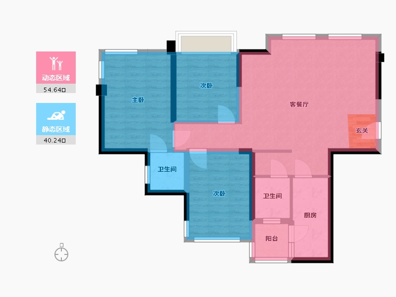 四川省-成都市-奥园棠�h府-84.57-户型库-动静分区