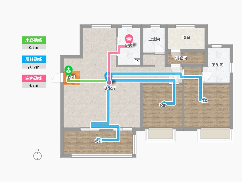 江苏省-南京市-保利荣盛合悦-93.78-户型库-动静线