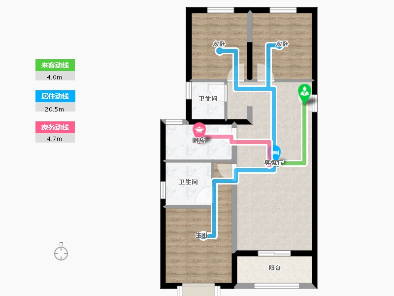 河北省-衡水市-蓝光雍锦半岛-73.49-户型库-动静线