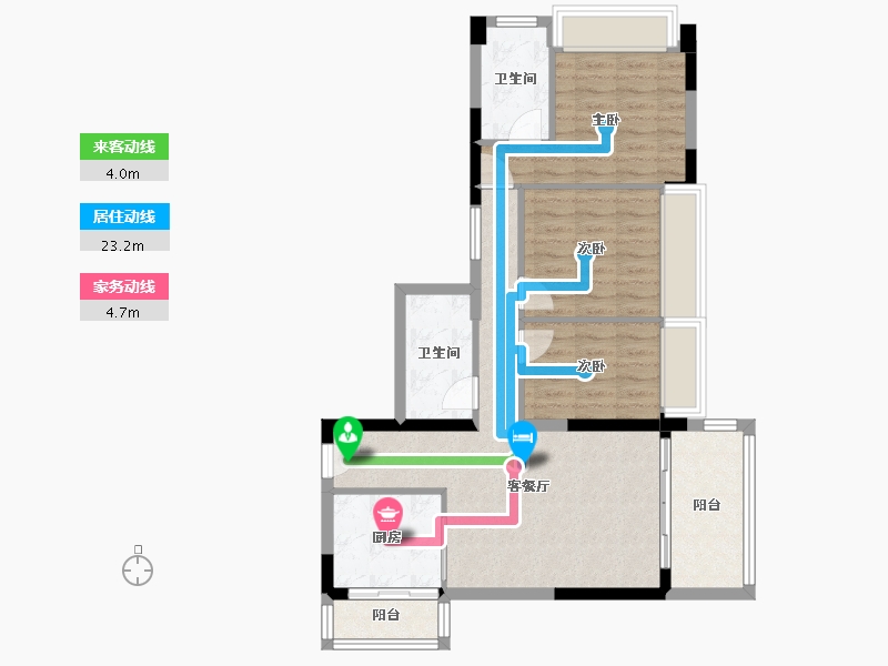 贵州省-六盘水市-柏悦府-82.64-户型库-动静线