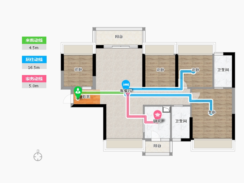 广东省-惠州市-海德花园-94.47-户型库-动静线