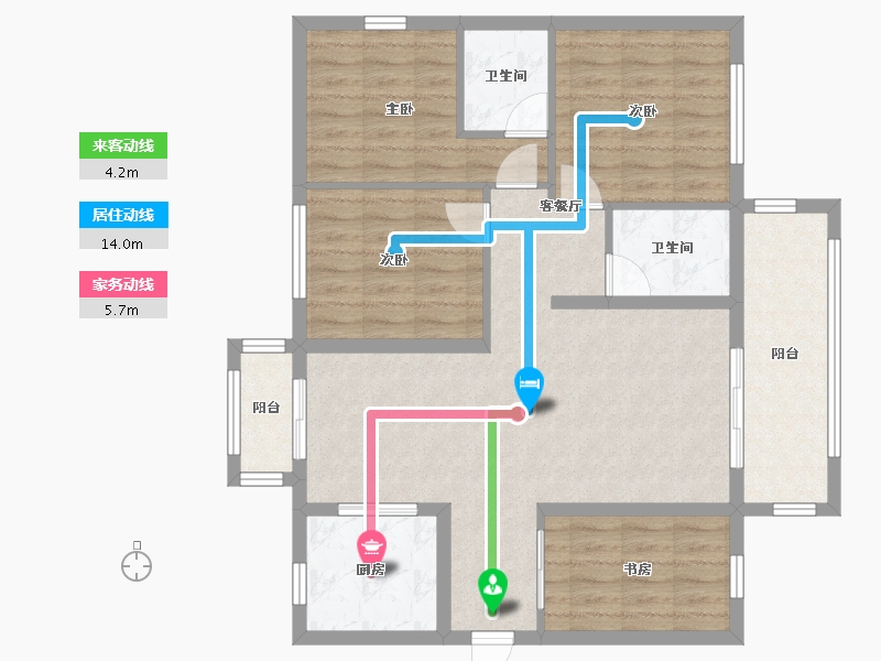 广东省-惠州市-禧临门-97.65-户型库-动静线