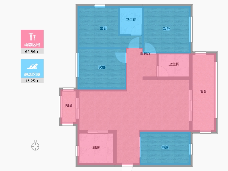 广东省-惠州市-禧临门-97.65-户型库-动静分区