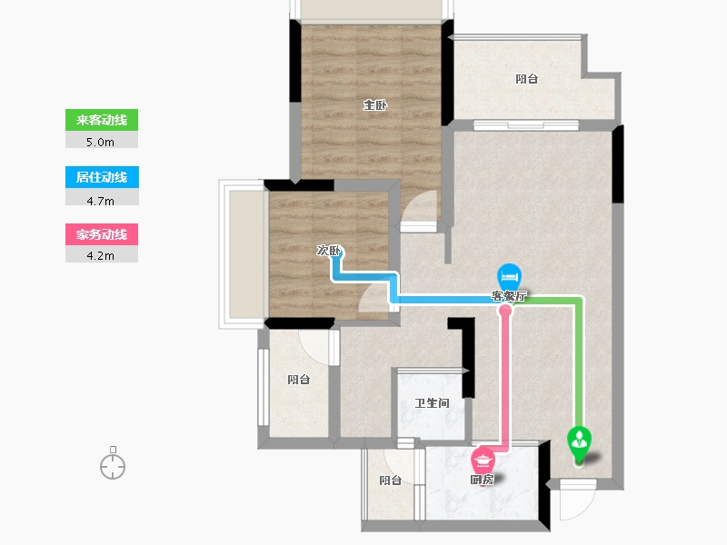 重庆-重庆市-飞洋西宸悦府-66.03-户型库-动静线