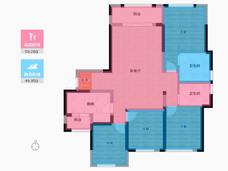 四川省-成都市-新景�Z歆府-96.23-户型库-动静分区