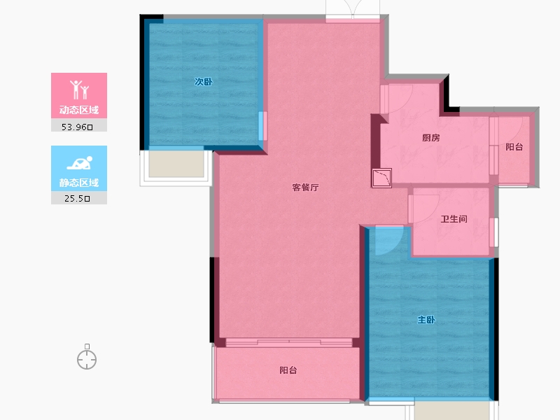 江西省-抚州市-荣誉荣公馆-71.50-户型库-动静分区