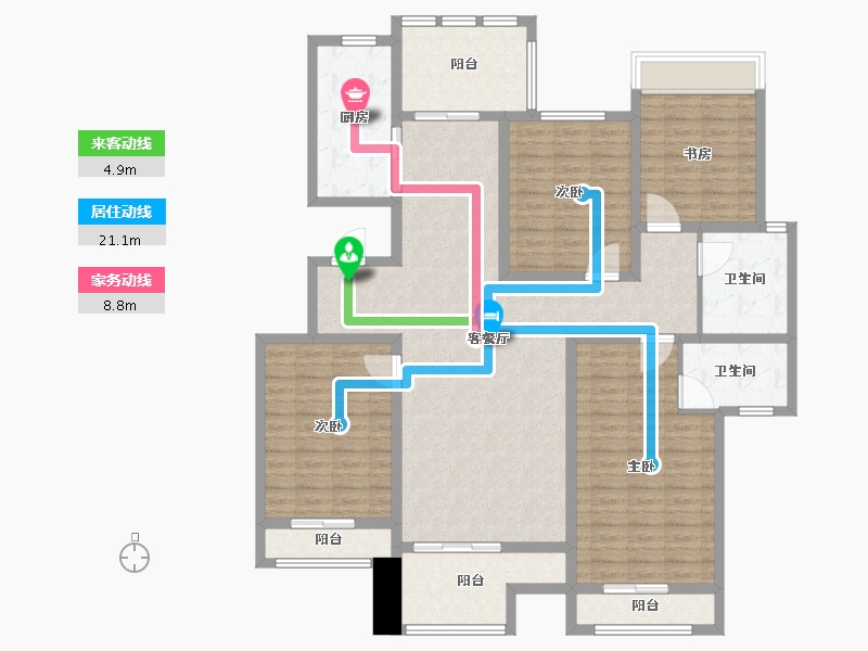 山东省-济宁市-紫麟府-150.01-户型库-动静线