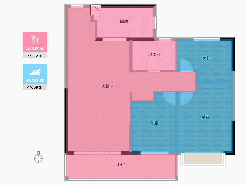 江苏省-无锡市-恒大 悦珑湾-105.00-户型库-动静分区