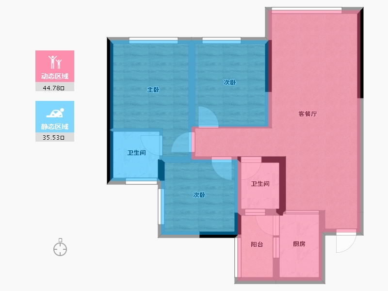 四川省-德阳市-阳光·中央公园-70.51-户型库-动静分区