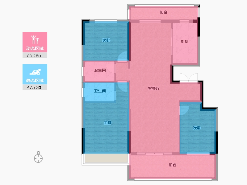 湖北省-十堰市-汉成国宾府-117.98-户型库-动静分区