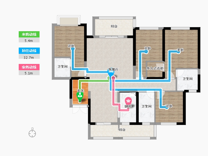 四川省-成都市-西派玺樾-127.01-户型库-动静线