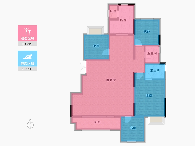 重庆-重庆市-金科·集美嘉悦-119.72-户型库-动静分区