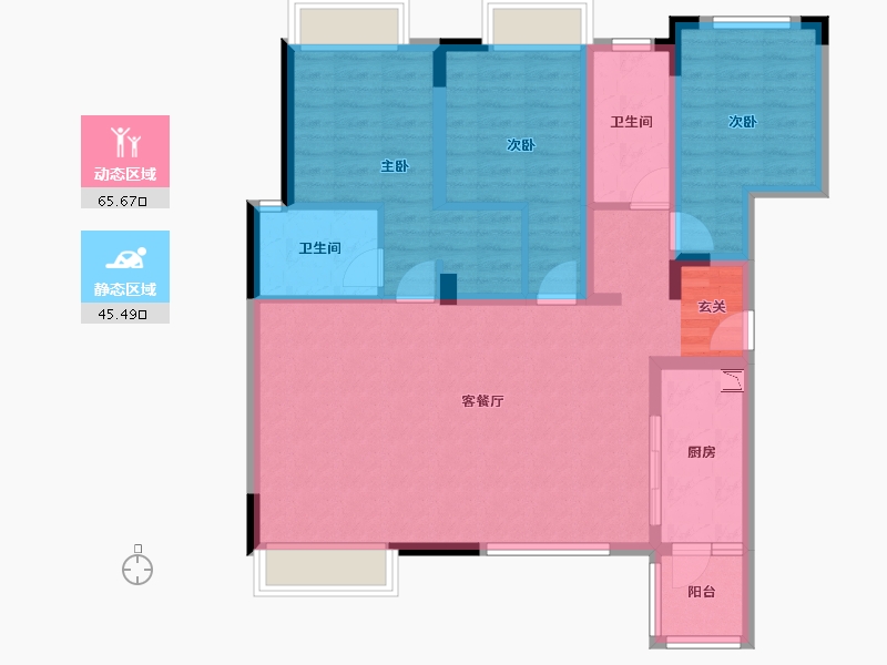 四川省-成都市-龙润丰锦-99.05-户型库-动静分区