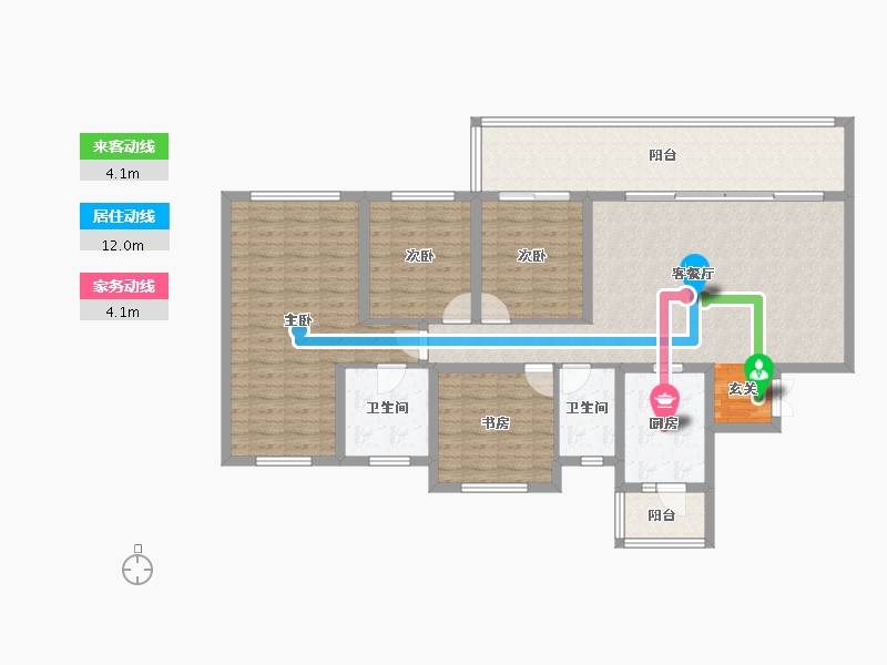 四川省-成都市-中南樾府-125.61-户型库-动静线