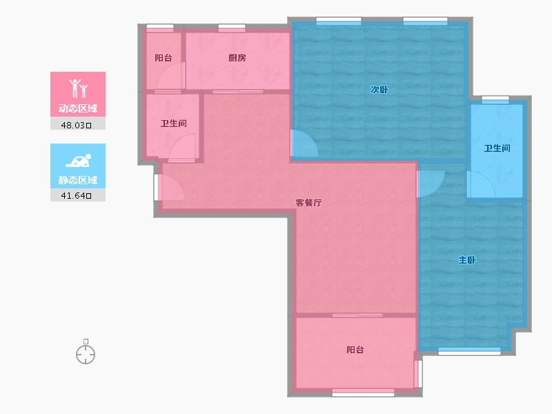 浙江省-宁波市-合生杭州湾国际新城天悦湾-81.74-户型库-动静分区