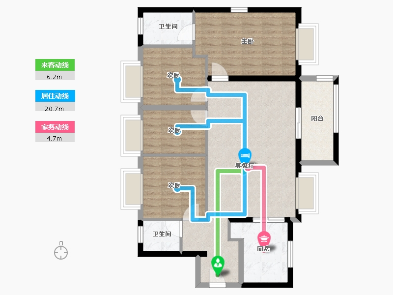 广东省-东莞市-皇家翡翠湾-92.27-户型库-动静线