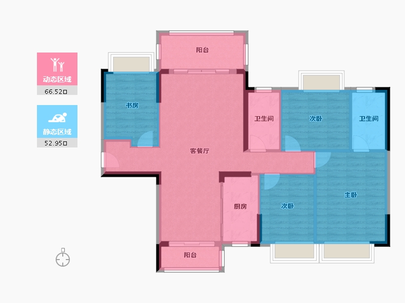 广东省-阳江市-玖龙府-108.22-户型库-动静分区