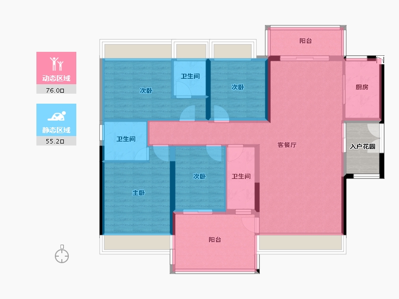 广东省-韶关市-左岸府-122.96-户型库-动静分区