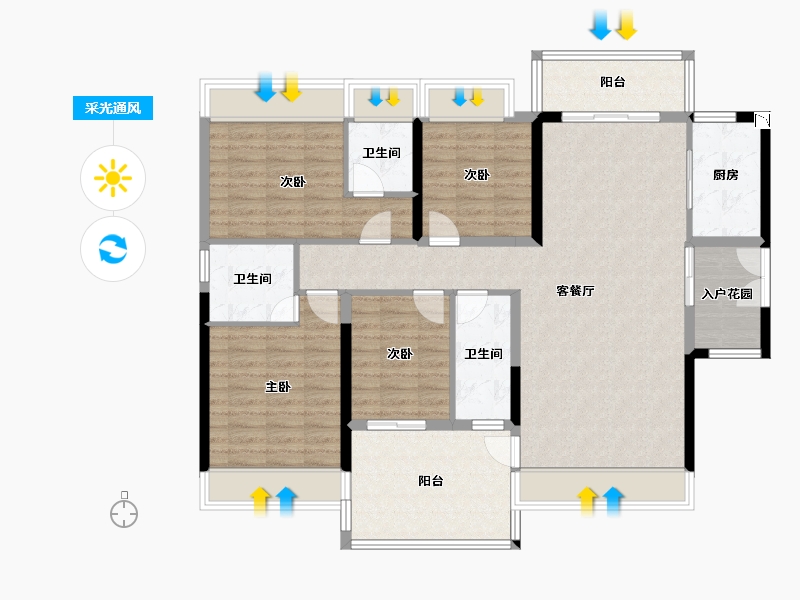 广东省-韶关市-左岸府-122.96-户型库-采光通风