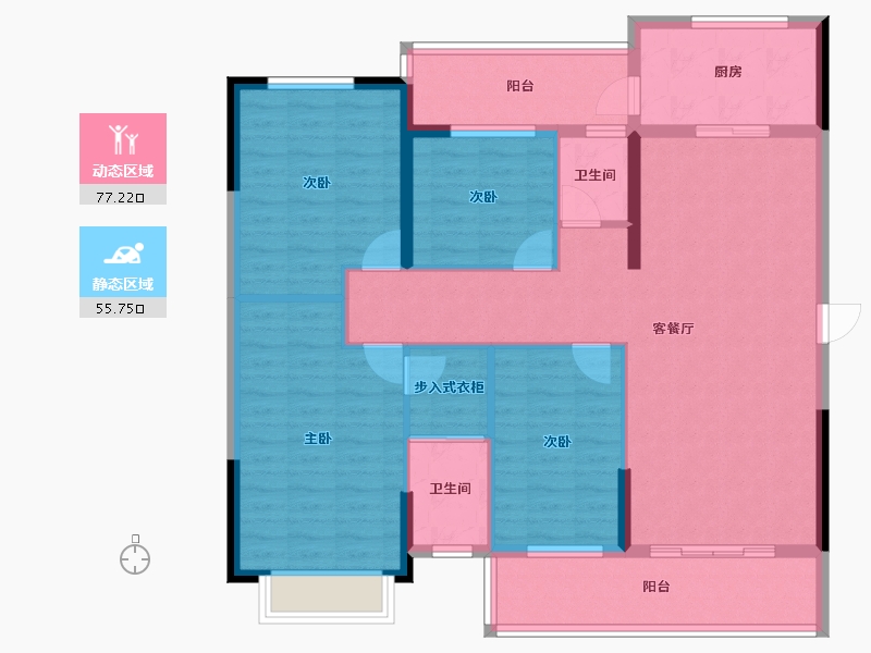 湖北省-黄冈市-长安世纪城-119.82-户型库-动静分区