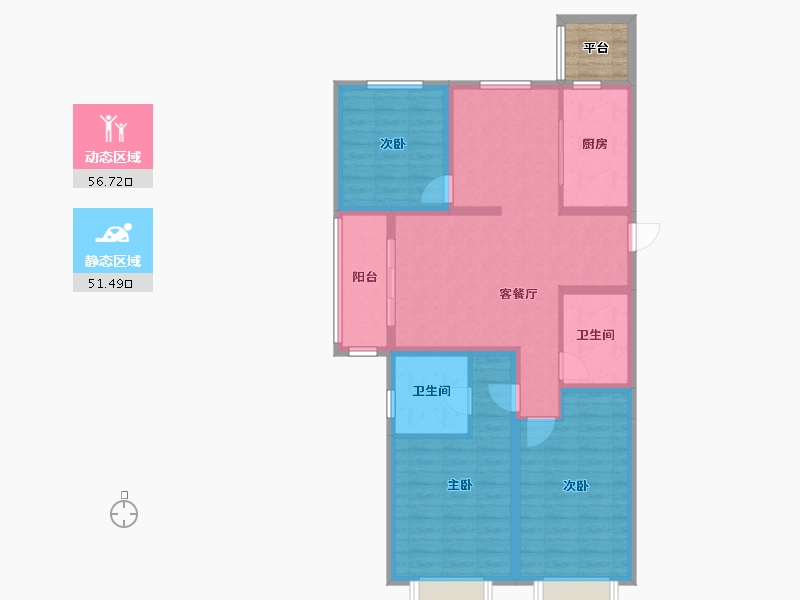 山西省-晋中市-印象小镇-99.43-户型库-动静分区