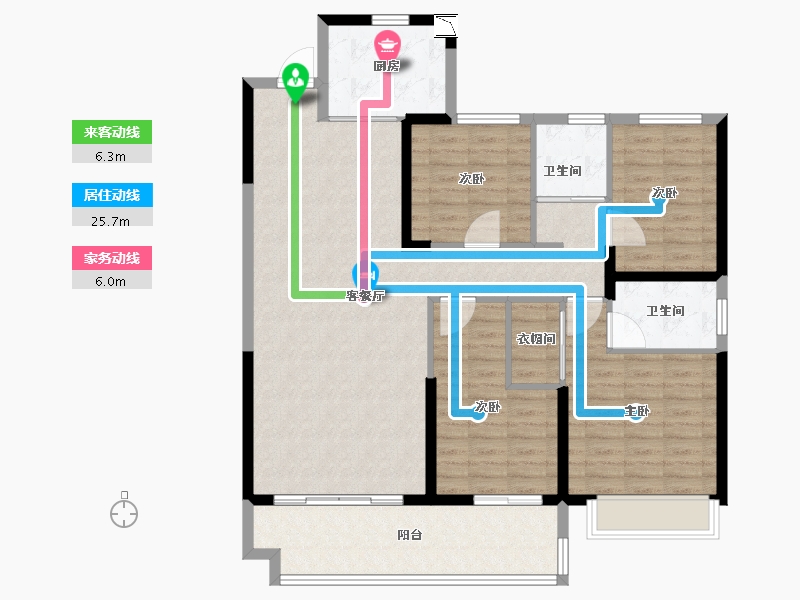 安徽省-铜陵市-铜陵碧桂园-120.00-户型库-动静线