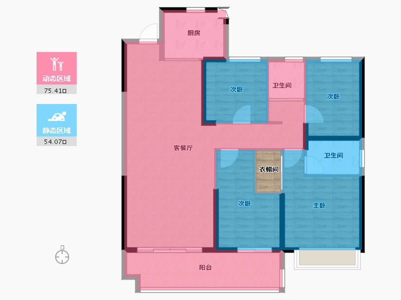 安徽省-铜陵市-铜陵碧桂园-120.00-户型库-动静分区