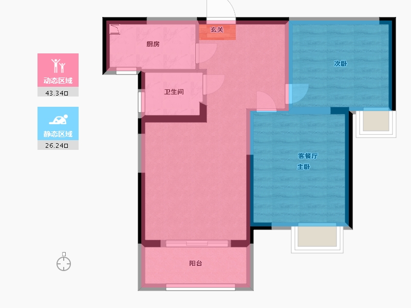 湖北省-武汉市-星湖湾-61.60-户型库-动静分区