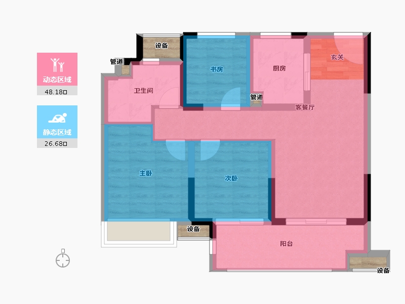 江苏省-南京市-茉里-69.00-户型库-动静分区