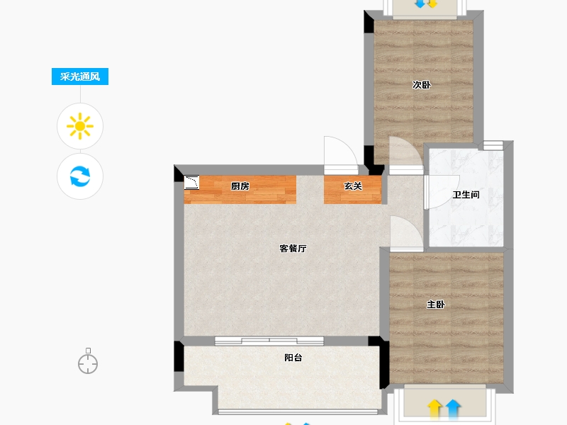 福建省-福州市-武夷建发・山外山-56.00-户型库-采光通风