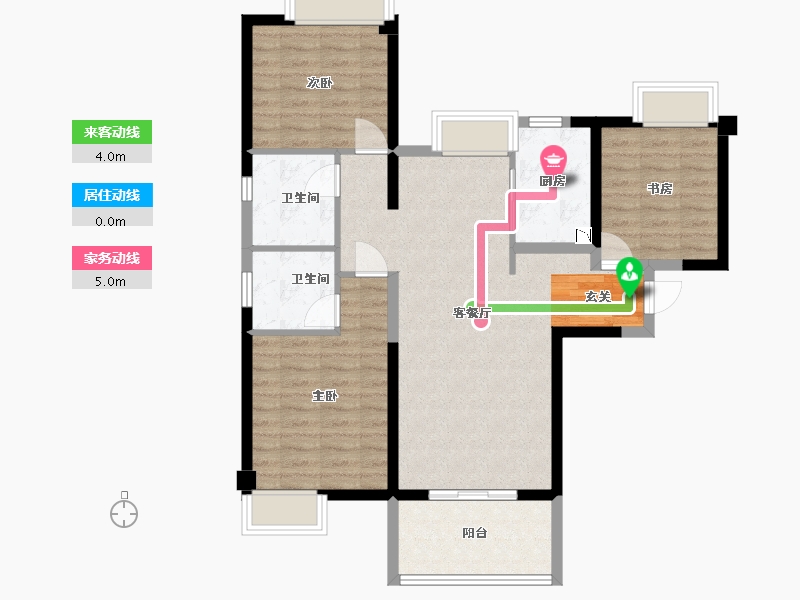 福建省-福州市-琅岐山语城-87.70-户型库-动静线