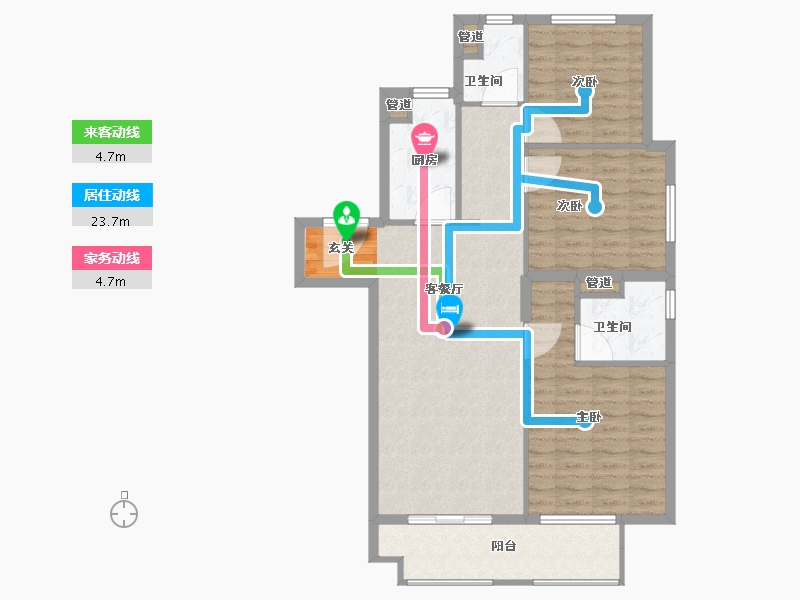 江苏省-南京市-�Z悦名邸-94.00-户型库-动静线