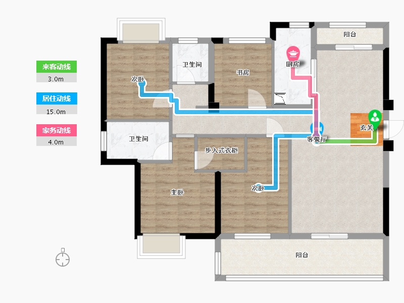 福建省-福州市-融创观樾台-101.51-户型库-动静线