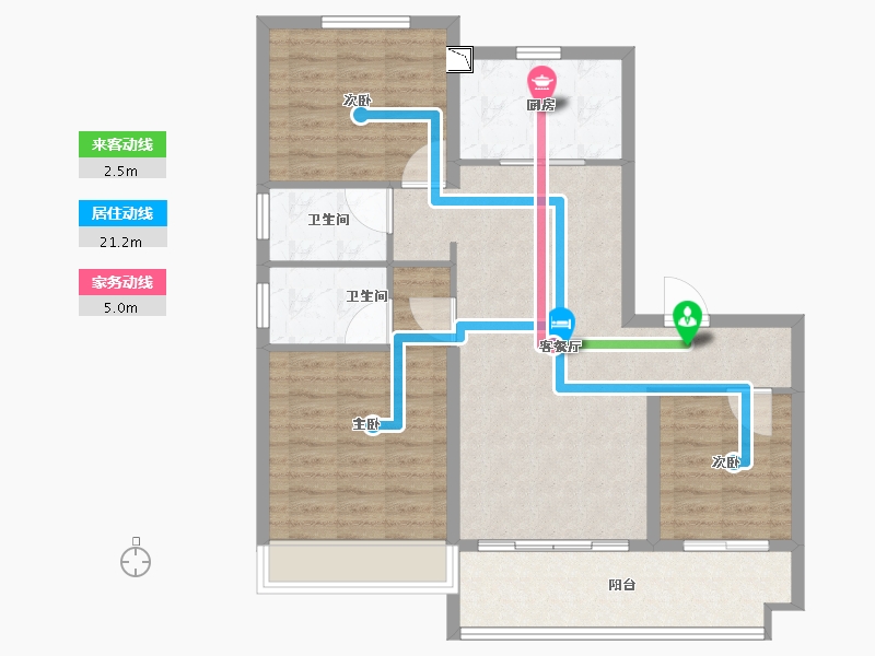 安徽省-宣城市-碧桂园山河一品-93.00-户型库-动静线