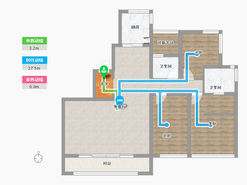 浙江省-杭州市-融信公馆ARC-97.56-户型库-动静线