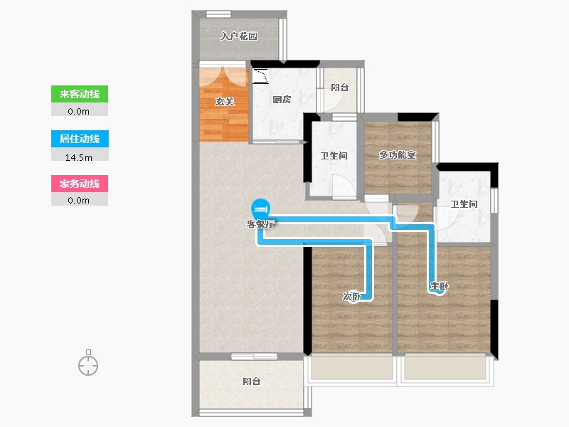 广东省-江门市-荔园・泮海蓝湾-80.24-户型库-动静线