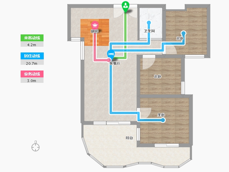 云南省-临沧市-金柏之春-85.00-户型库-动静线