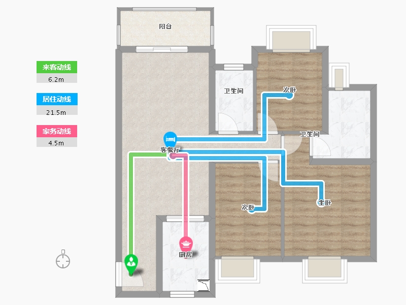 湖南省-长沙市-长沙雅居乐新地-81.05-户型库-动静线