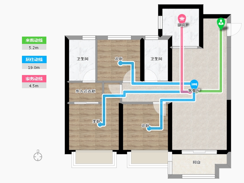 河南省-郑州市-美的翰悦府-71.79-户型库-动静线