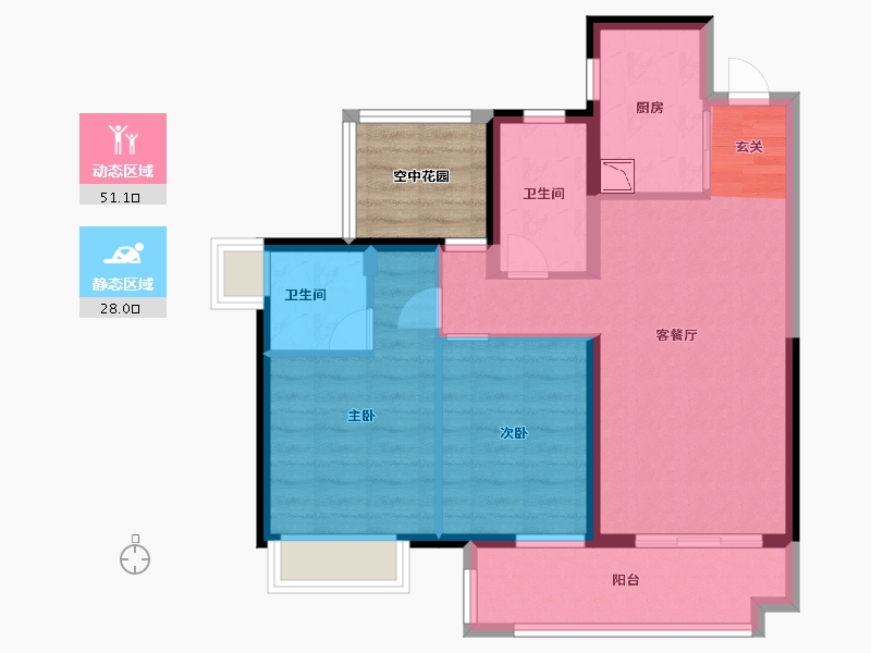 广东省-湛江市-保利・海上大都汇-75.19-户型库-动静分区