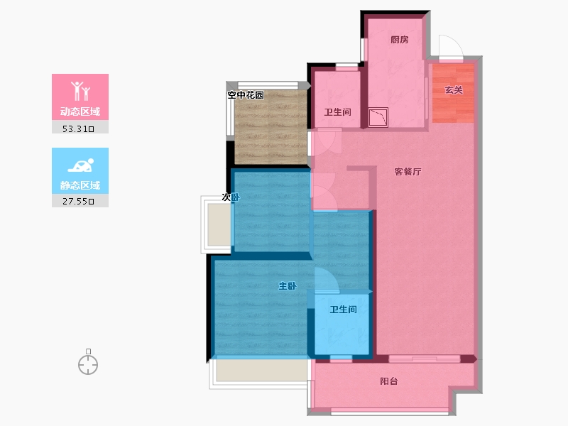 广东省-湛江市-保利・海上大都汇-76.79-户型库-动静分区