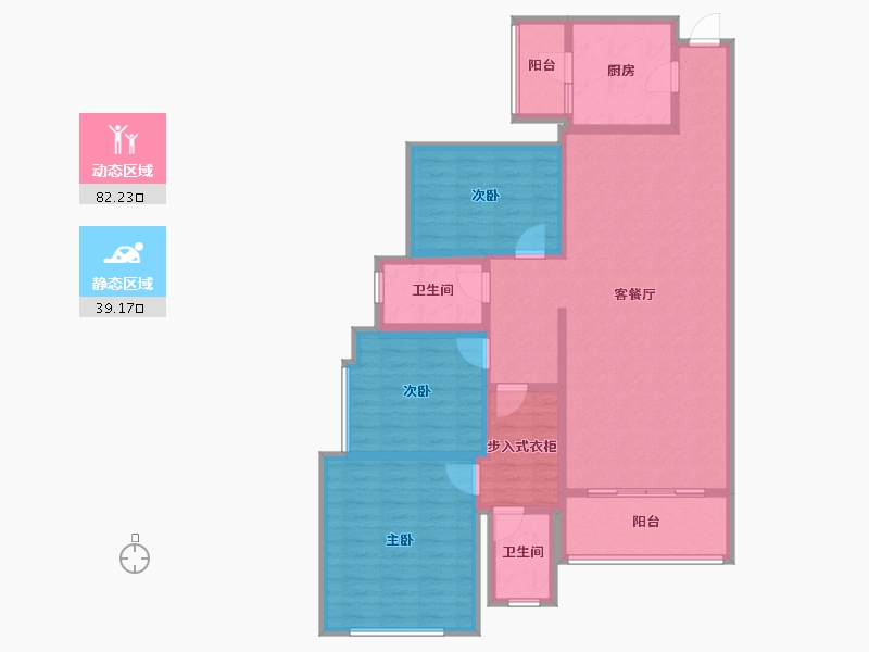 广东省-佛山市-三水碧缇雅苑-109.14-户型库-动静分区