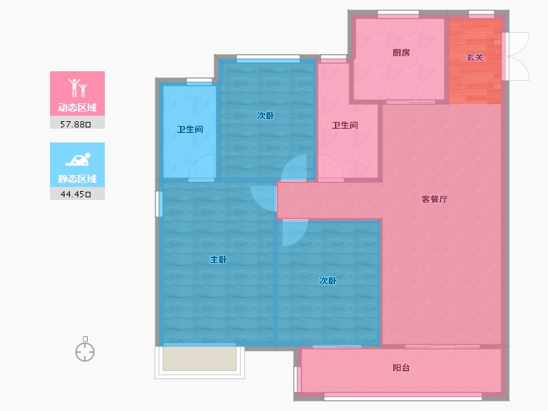 河南省-郑州市-九鼎华府-94.00-户型库-动静分区