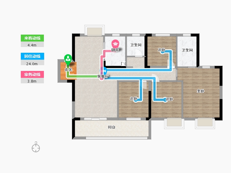 江西省-九江市-新旅・明樾府-111.20-户型库-动静线