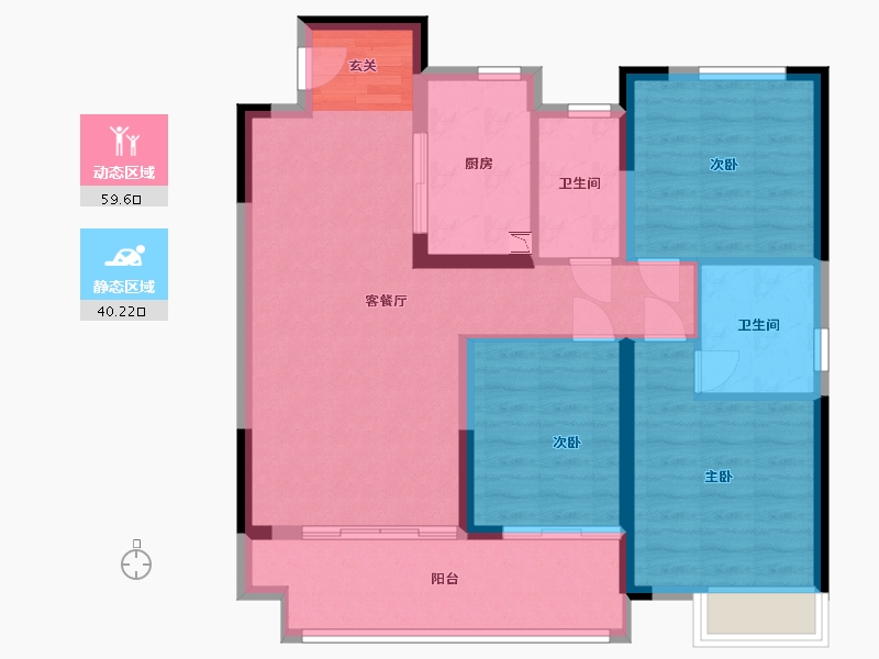 江西省-九江市-海伦堡・海伦国际-89.60-户型库-动静分区