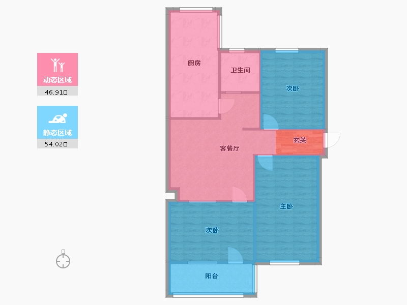 山东省-济南市-段北东路2号-92.24-户型库-动静分区