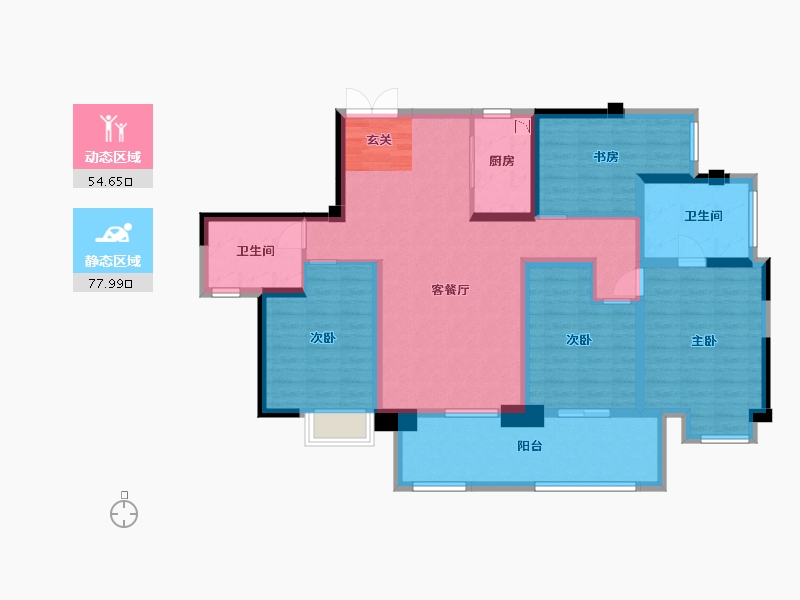 重庆-重庆市-华熙LIVE・023-117.55-户型库-动静分区