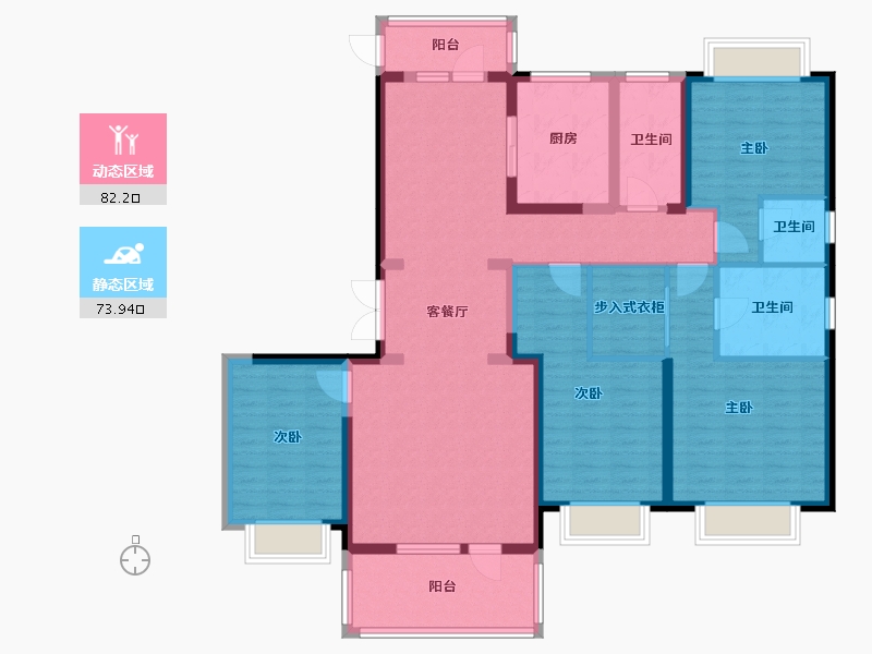 湖北省-武汉市-首地云梦台-139.41-户型库-动静分区